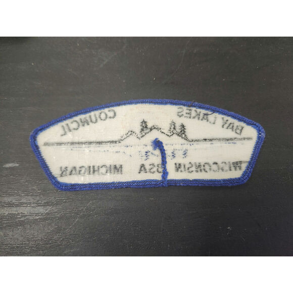 Bay-Lakes Council BSA Patch Wisconsin Michigan Boy Scouts Sunset Design Vintage - Picture 2 of 3